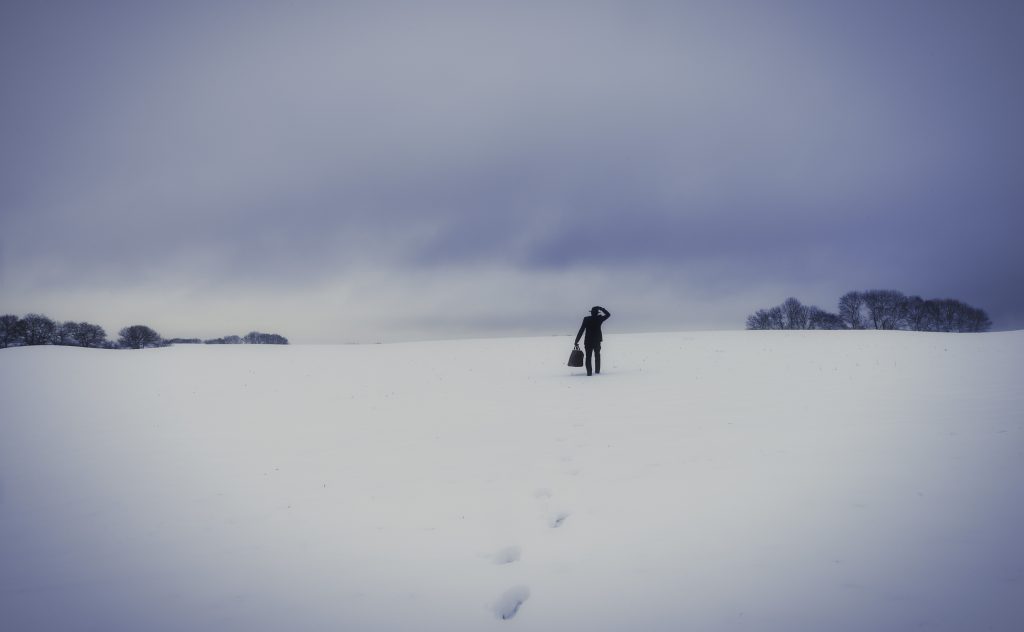 Man with Hat - Snowy winter