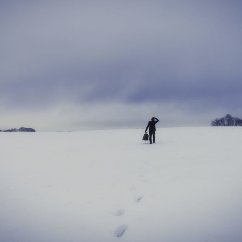 Man with Hat - Snowy winter